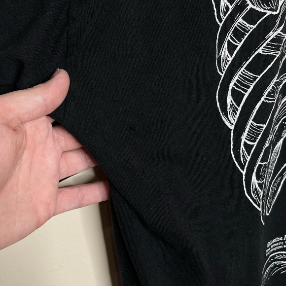 Vintage Leslie Arwin Skeleton Human Anatomy Short Sleeve T Shirt Double-sided - Picture 9 of 9